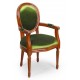 Dining chair with armrests louis style