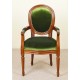 Dining chair with armrests louis style