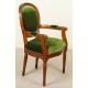 Dining chair with armrests louis style