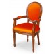 Dining chair with armrests louis style