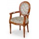 Dining chair with armrests louis style