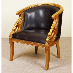Gold Schwan Sessel Sitzbank empire