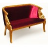 Gold swan sofa 2-seater empire style
