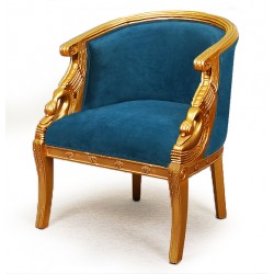 Gold swan armchair empire style