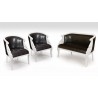 Swan sofa + 2 armchairs empire style white