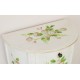 White commode with painted flowers