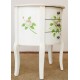 White commode with painted flowers