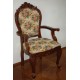 Dining chair with armrests louis baroque rococo