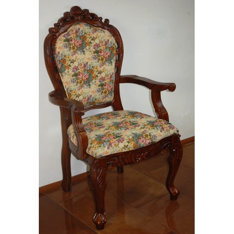 Dining chair with armrests louis baroque rococo