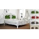 Bílá postel rokoko baroko 160x200 cm 78246