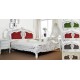 White rococo baroque bed 160x200 cm king size 78246