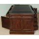 English Partners Desk 150 cm Double-Sided Mahogany Office Desk with Leather Top