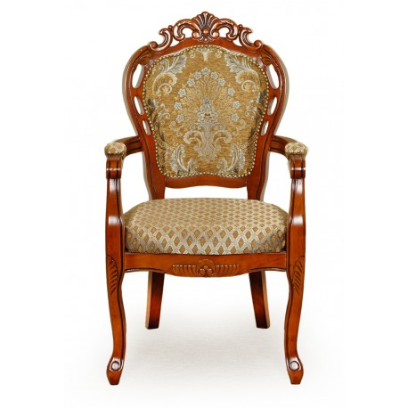 Dining chair with armrests louis baroque