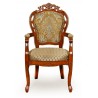 Dining chair with armrests louis baroque