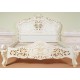 White rococo baroque bed 200x200 cm
