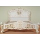 Białe łóżko rokoko barok 200x200 cm