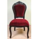 Krzesło rzeźbione czarne wenge ludwik barok