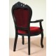 Dining chair with armrests louis baroque