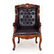 Armchair throne Chesterfield velvet fabric