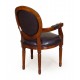 Dining chair with armrests louis style
