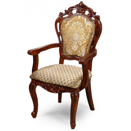 Dining chair with armrests louis baroque rococo