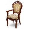 Dining chair with armrests louis baroque rococo
