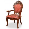 Dining chair with armrests louis baroque rococo