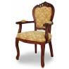 Dining chair with armrests louis baroque