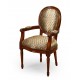 Dining chair with armrests louis style