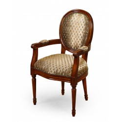 Dining chair with armrests louis style