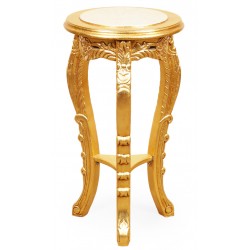 Gold plant stand with marble top louis