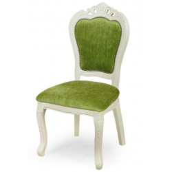 Białem krzesło rzeźbione barok rokoko