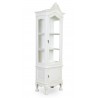 White Chippendale glass cabinet
