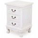 White Chippendale bedside night stand