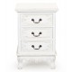 White Chippendale bedside night stand