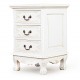 White Chippendale bedside night stand
