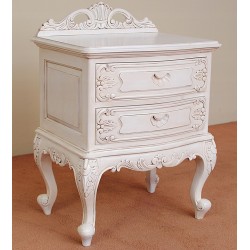White Nightstand Rococo Baroque