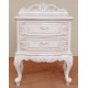 White rococo baroque bedside night stand 78238