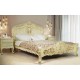 Białe łóżko ivory ecru rokoko barok 160x200 cm