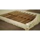 Białe łóżko ivory ecru rokoko barok 160x200 cm 78246a
