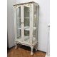 White Chippendale glass cabinet