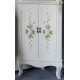 White Chippendale glass cabinet