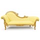 Złoty szezlong ludwikowski kanapa sofa