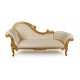 Goldener Chaiselongue Louis-Stil Chesterfield Sofa