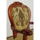 Dining chair with armrests louis baroque rococo