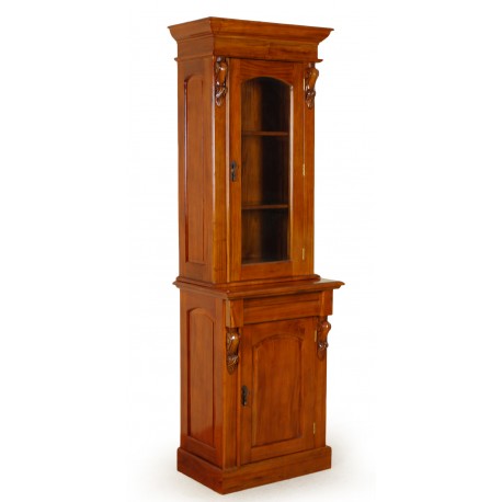 Colonial library glass cabinet