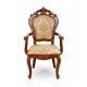 Dining chair with armrests louis baroque rococo