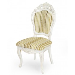 Krzesło rzeźbione ludwik barok białe