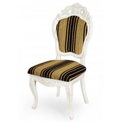 Krzesło rzeźbione ludwik barok białe