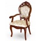 Dining chair with armrests louis baroque